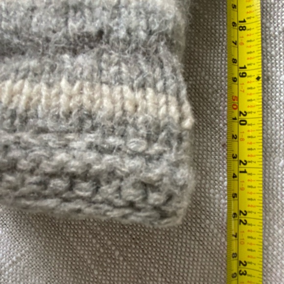 Kyber Grey Wool Fleece Lined Hooded Drawstring Knit Outdoor Cabin Coat. Sz-M - Picture 13 of 15